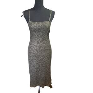 Bold Chic Express Green Animal Print Night Out Dress S